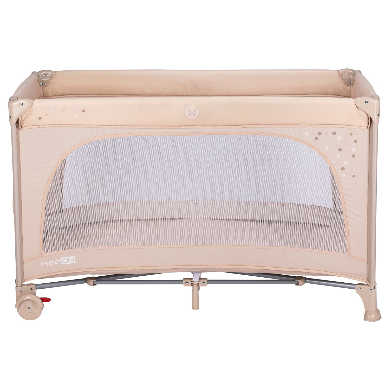 FreeON prenosna postelja Nook z odprtino beige
