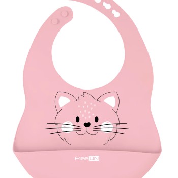 Slinček silikonski Kitty Pink