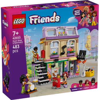 Lego® Friends 42653 Glasbena trgovina in stanovanje