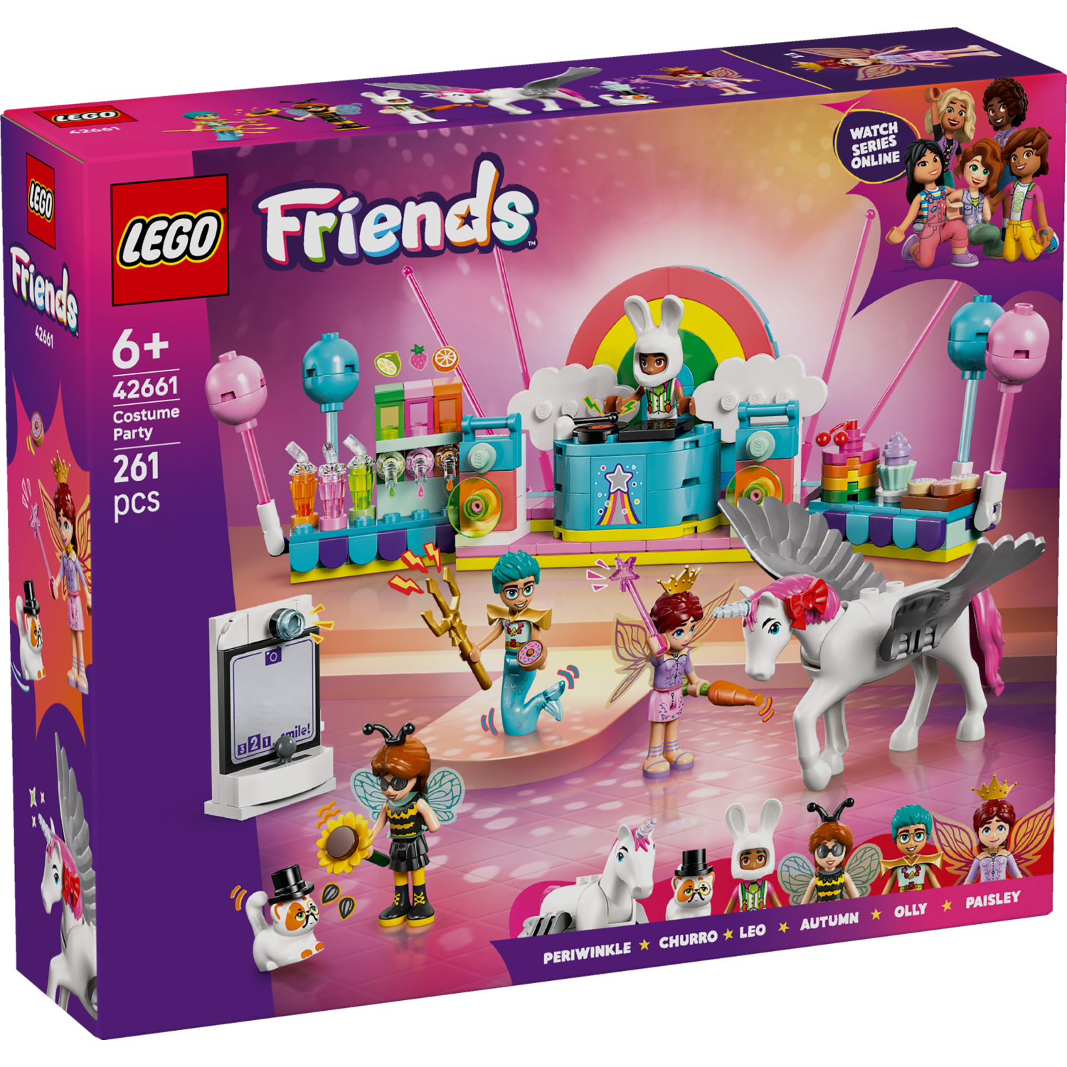 Lego® Friends 42661 Zabava v maskah s samorogom in dobro vilo