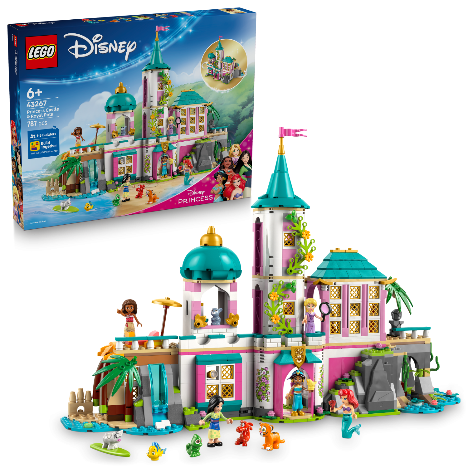 Lego® Disney Princess™ 43267 Princesji grad in kraljevske domače živali