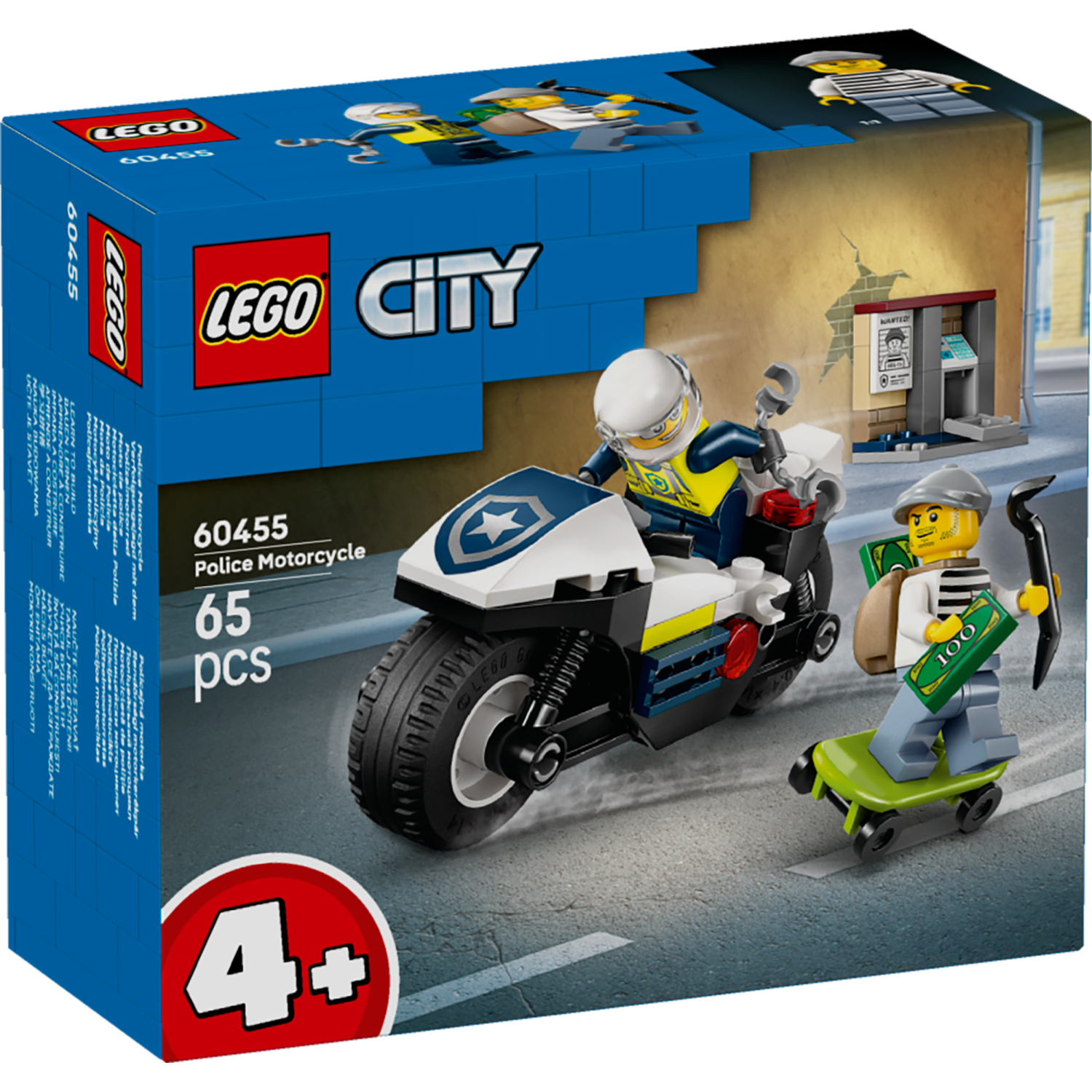 Lego® City 60455 Pregon s policijskim motorjem