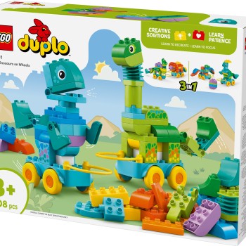 Kocke Duplo Dinozavri na kolesih 3v1 10451