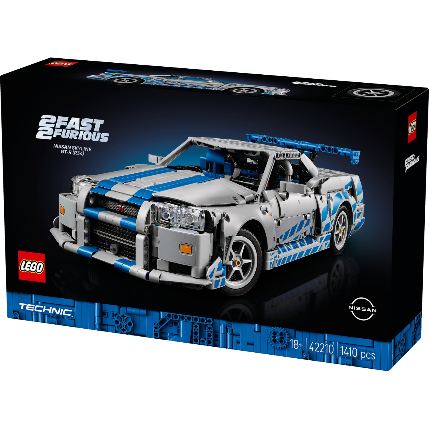 Kocke Technic Avtomobil 2 Fast 2 Furious Nissan Skyline GT-R (R34) 42210