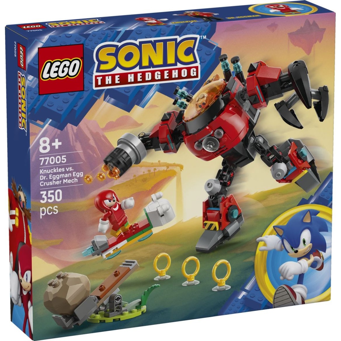 Kocke Sonic Knuckles vs robotski oklep Dr. Eggman Egg Crusher 77005