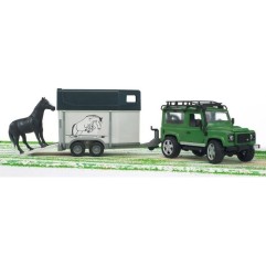 Bruder džip Land Rover s prikolicom i konjem Bruder džip Land Rover s prikolicom i konjem