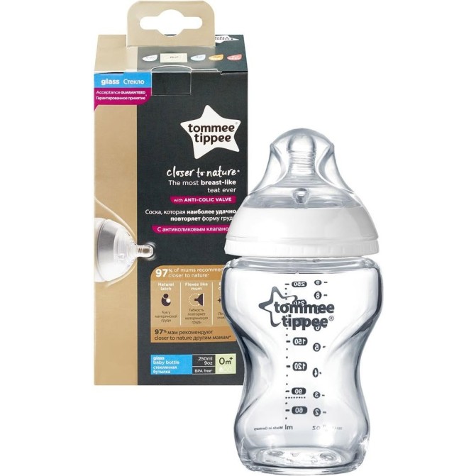 Tommee Tippee steklenička steklena 250 ml