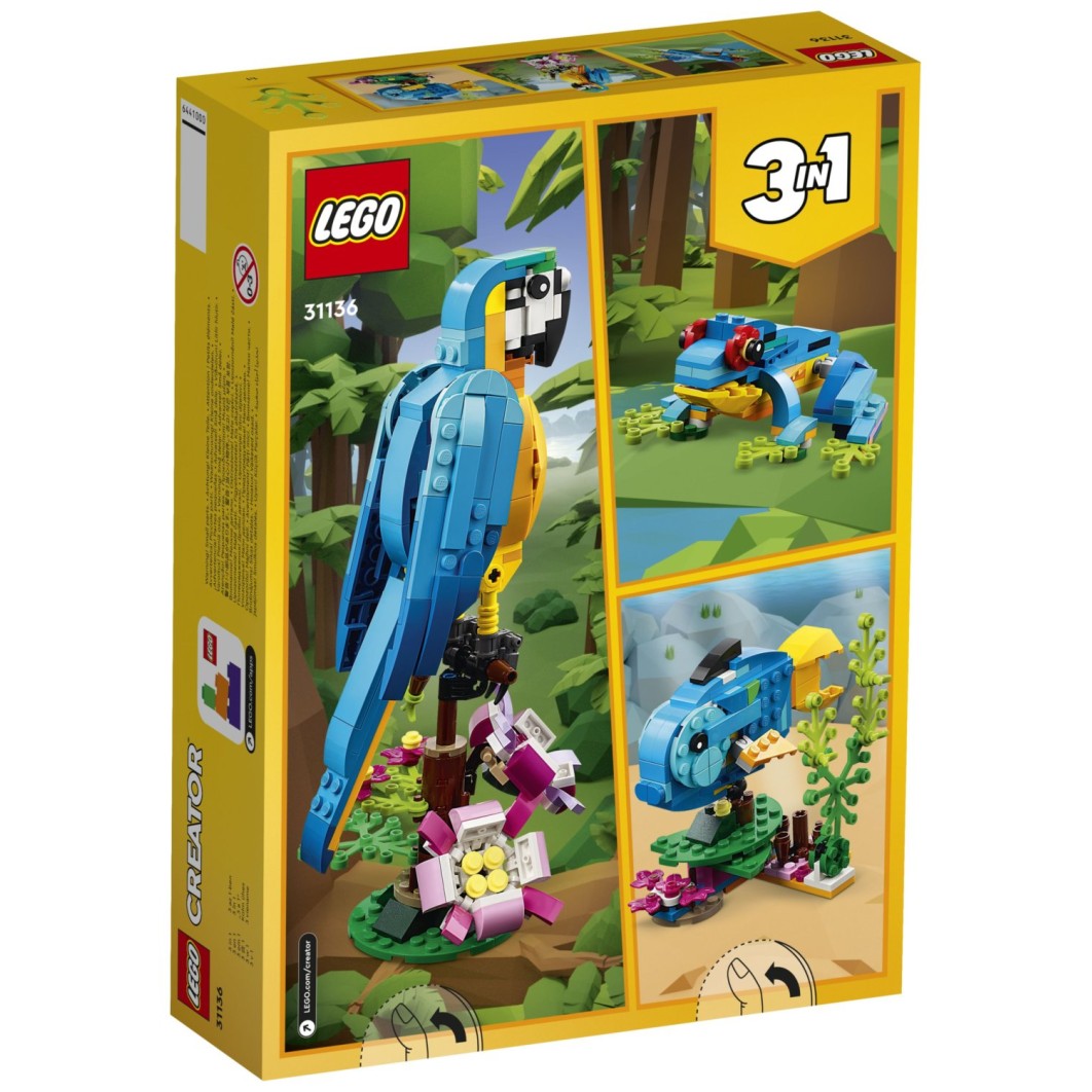 Lego kocke Creator Eksotični papagaj 31136