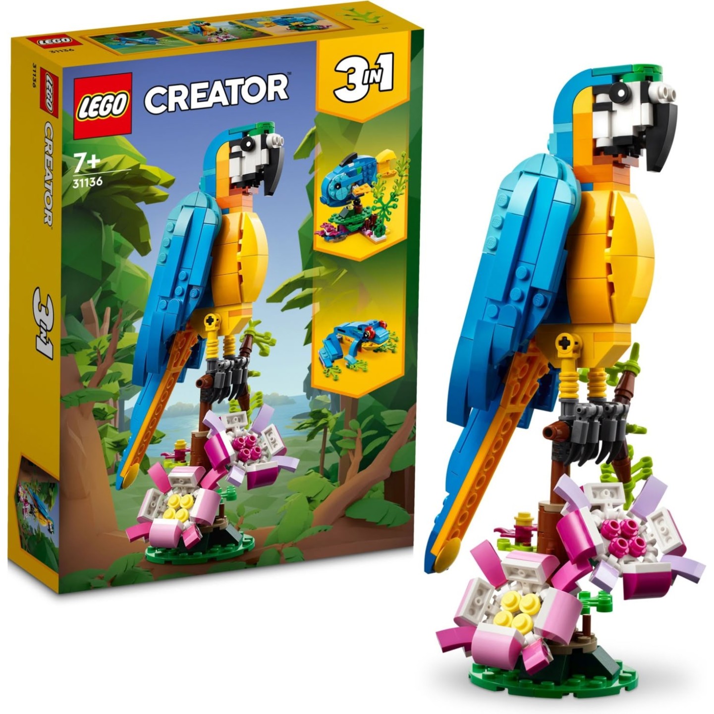 Lego kocke Creator Eksotični papagaj 31136
