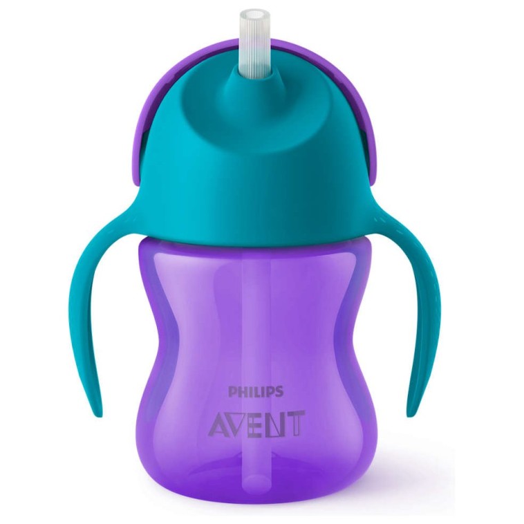 Avent SCF796/02 lonček s slamico, 200ml, 9m+, ž