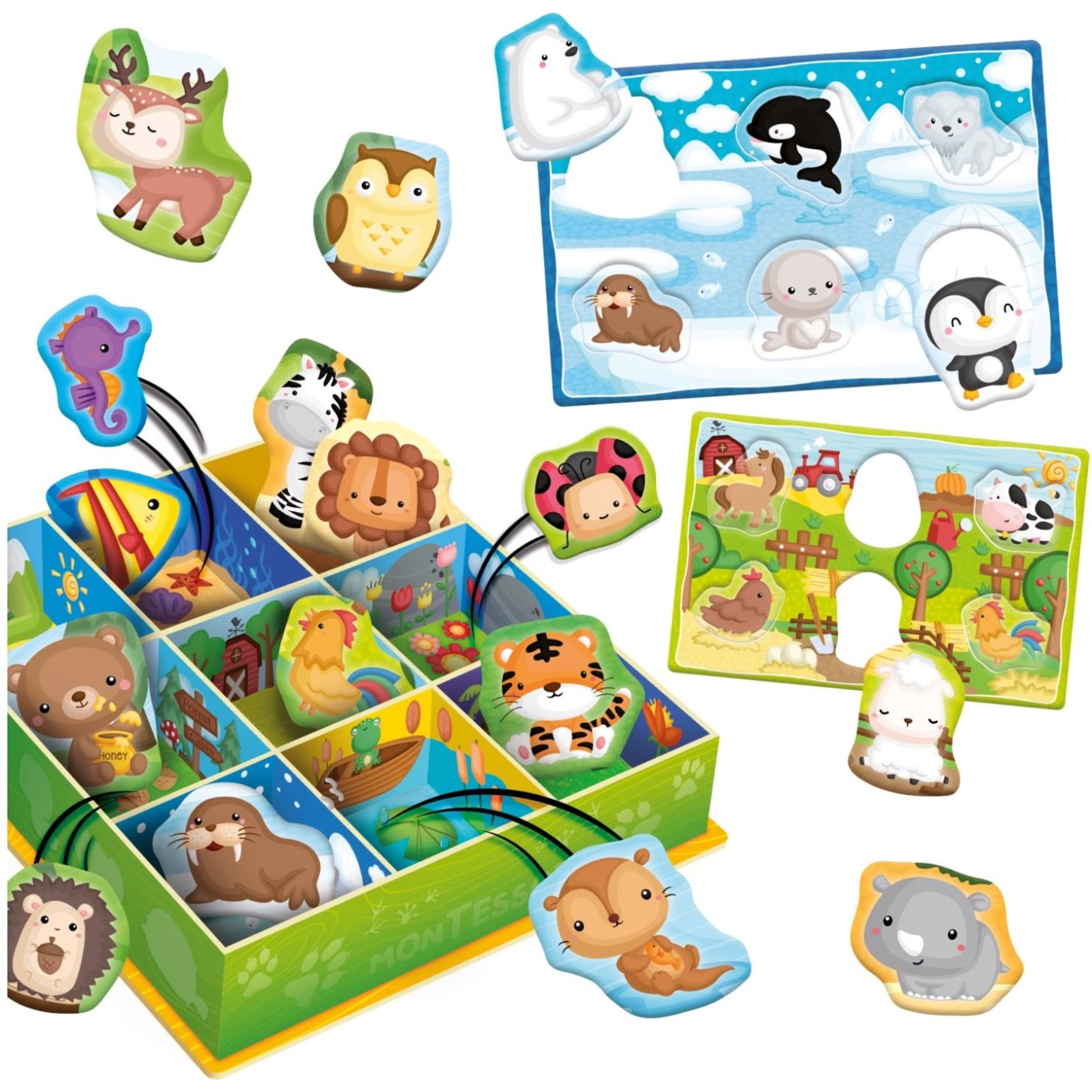 Lisciani  Montessori Baby živali in njihova prebivališča 92772