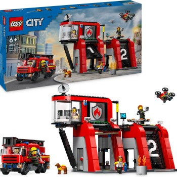 Lego kocke City Gasilska postaja z gasilskim vozilom 60414
