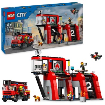 Lego kocke City Gasilska postaja z gasilskim vozilom 60414