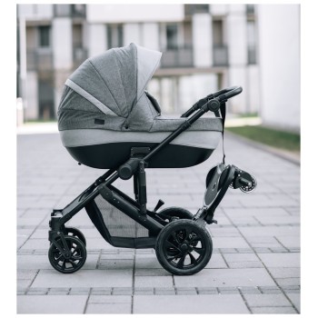 Rolka za voziček s sedežem in ročajem Black