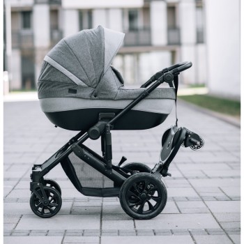 Rolka za voziček s sedežem in ročajem Black Rolka za voziček s sedežem in ročajem Black