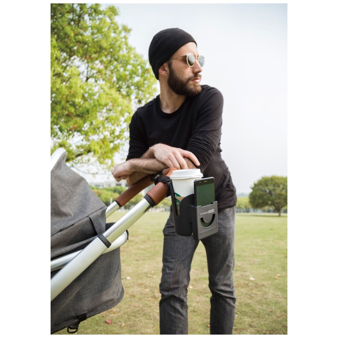 Držalo za stekleničko za voziček in mobitel black Držalo za stekleničko za voziček in mobitel black