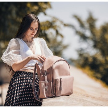 Torba za pripomočke previjalni nahrbtnik Glamour Dusty Pink