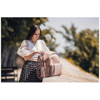 Torba za pripomočke previjalni nahrbtnik Glamour Dusty Pink