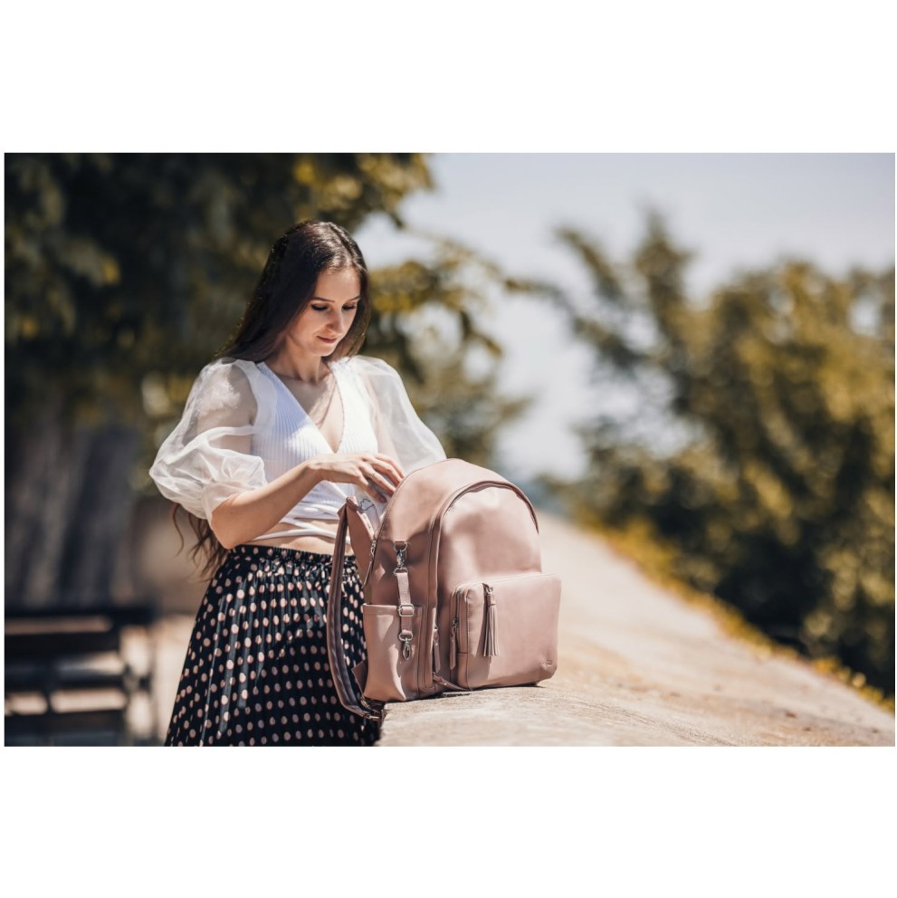 Torba za pripomočke previjalni nahrbtnik Glamour Dusty Pink