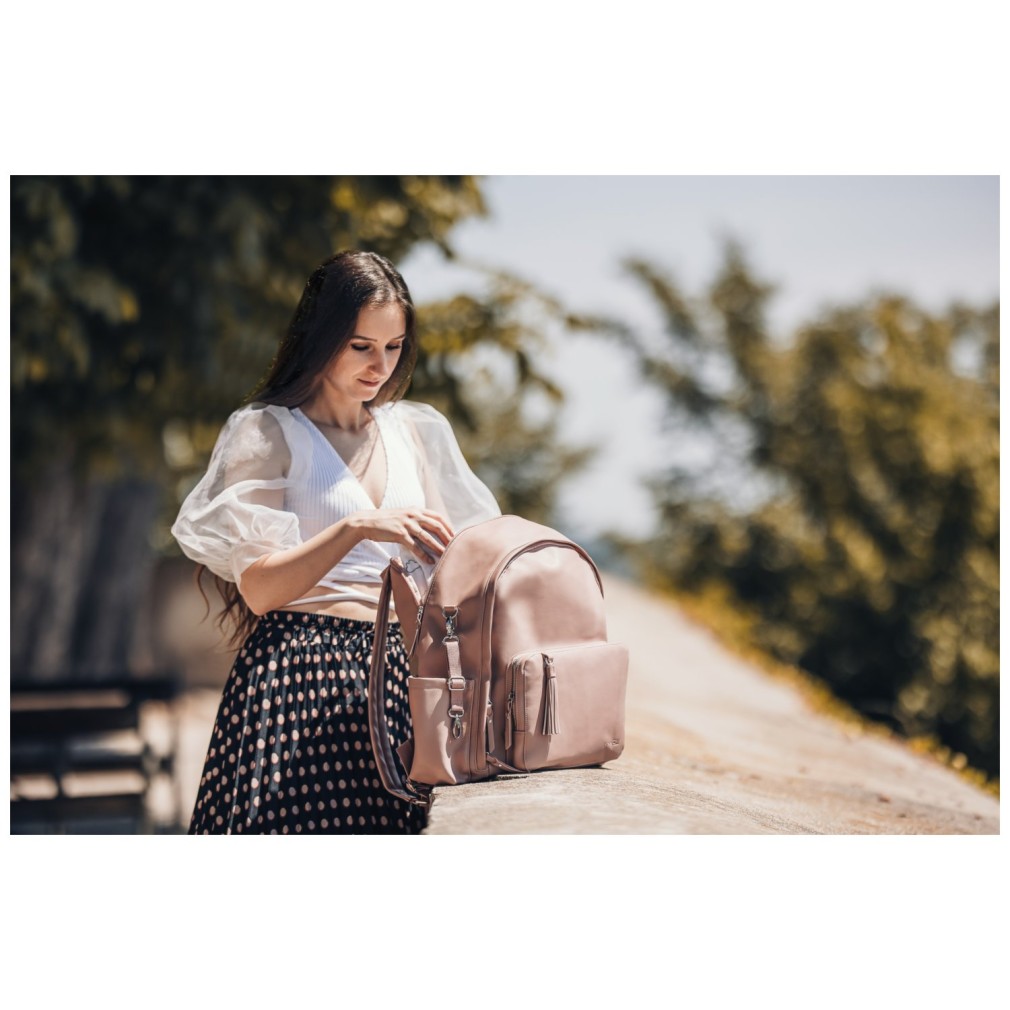 Torba za pripomočke previjalni nahrbtnik Glamour Dusty Pink
