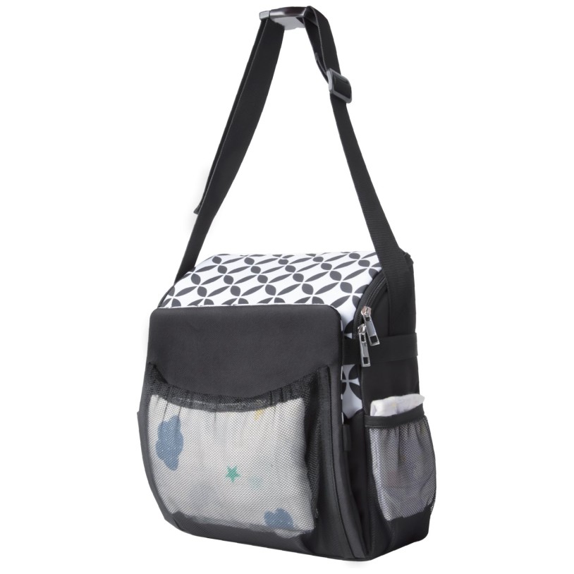 Prenosni stolček za hranjenje FOLD & GO Black