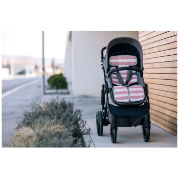 Univerzalna podloga za voziček in avtosedež 3D MESH Pink White