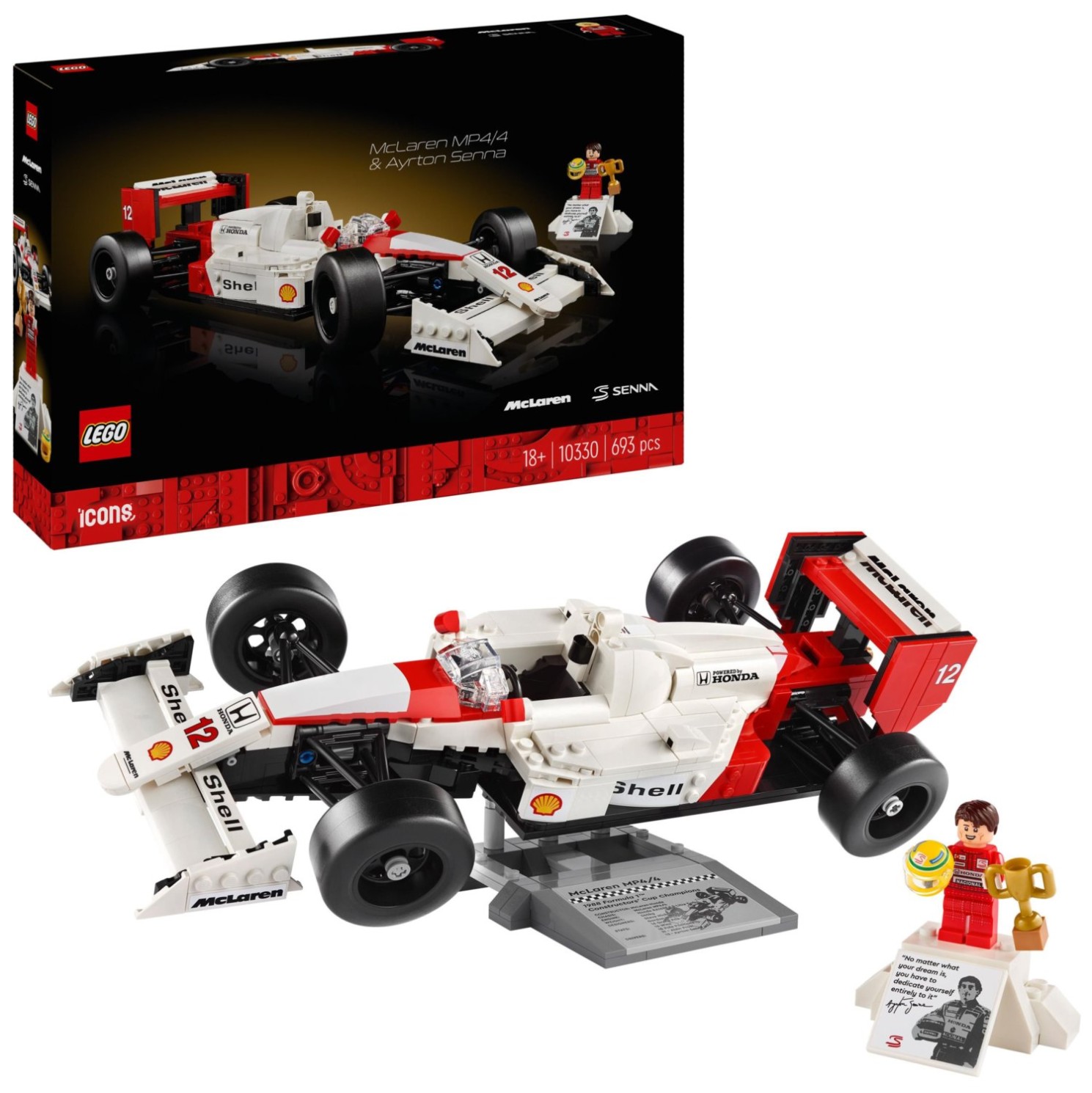 Lego kocke Icons McLaren MP4/4 in Ayrton Senna 10330 Lego kocke Icons McLaren MP4/4 in Ayrton Senna 10330