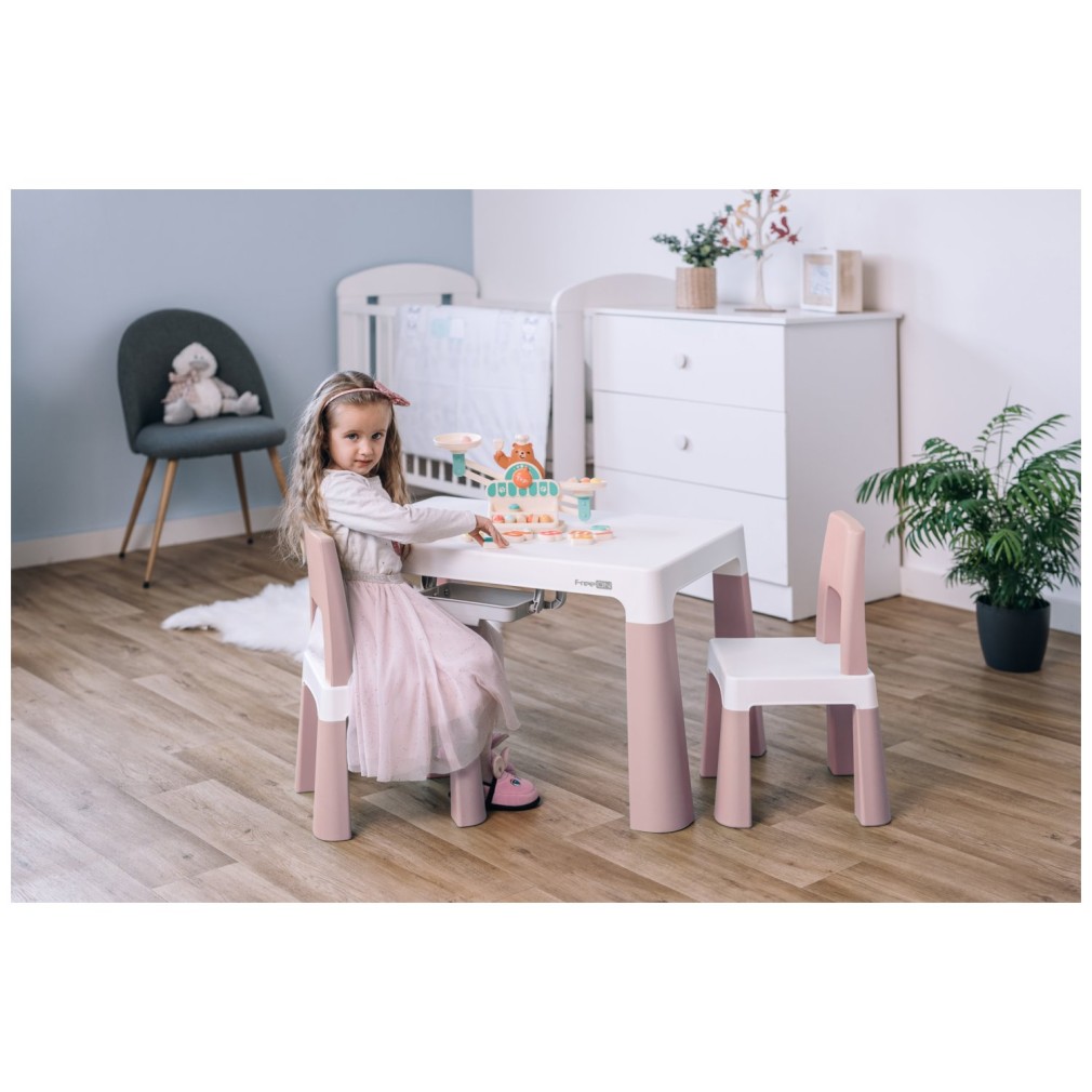 FreeON mizica in dva stola Neo roza