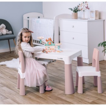 FreeON mizica in dva stola Neo roza