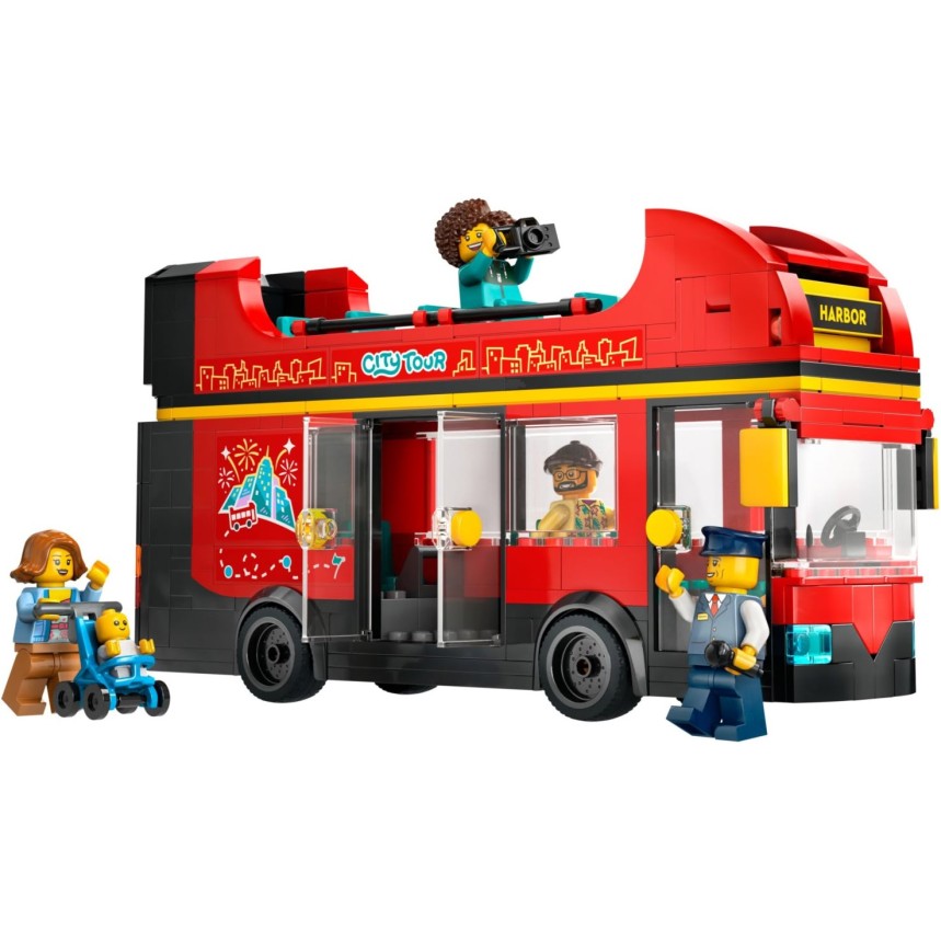 Lego kocke City Rdeči dvonadstropni turistični avtobus 60407
