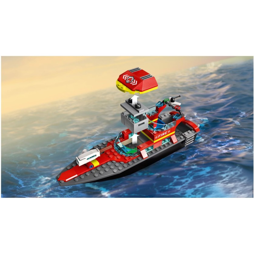 Lego kocke City Gasilski reševalni čoln 60373
