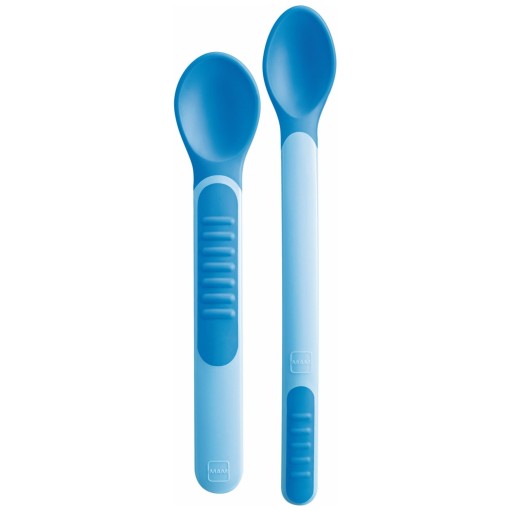 MAM žlica set dveh mehkih s pokrovom 504495