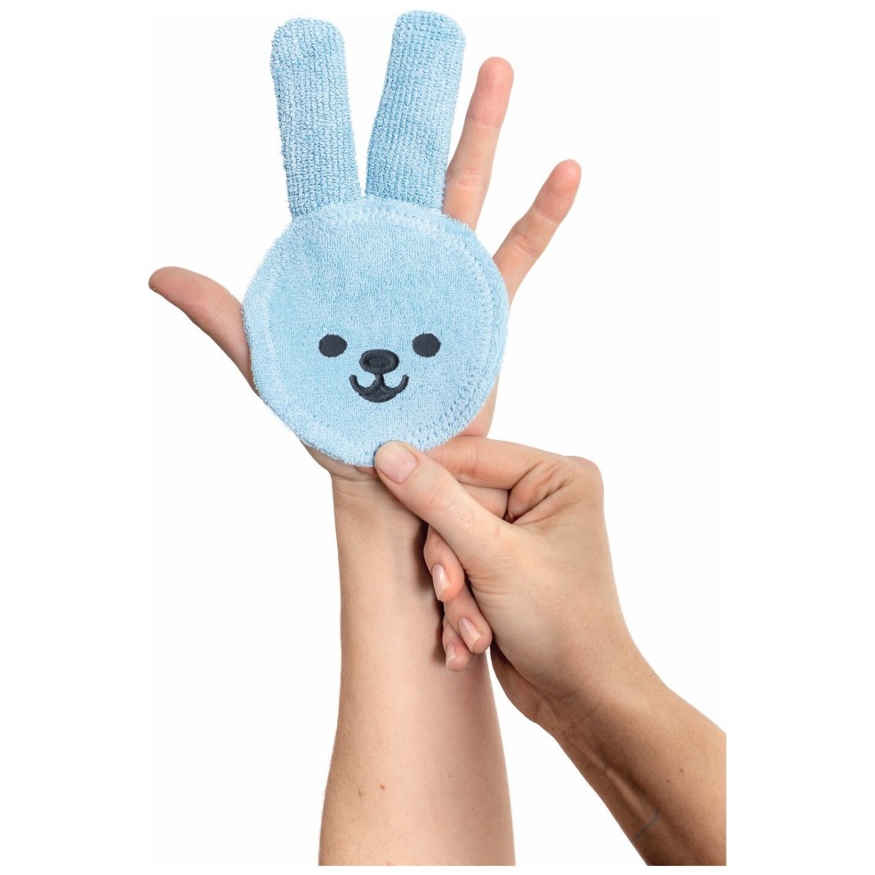 MAM naprstna ščetka zajček za ustno nego 0m+ blue/rose 351037 MAM naprstna ščetka zajček za ustno nego 0m+ blue/rose 351037