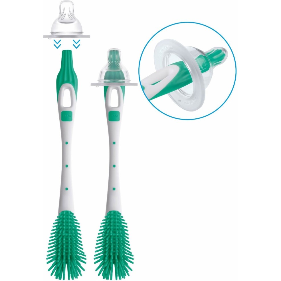 MAM četka za bočice mekana yellow/green 670053