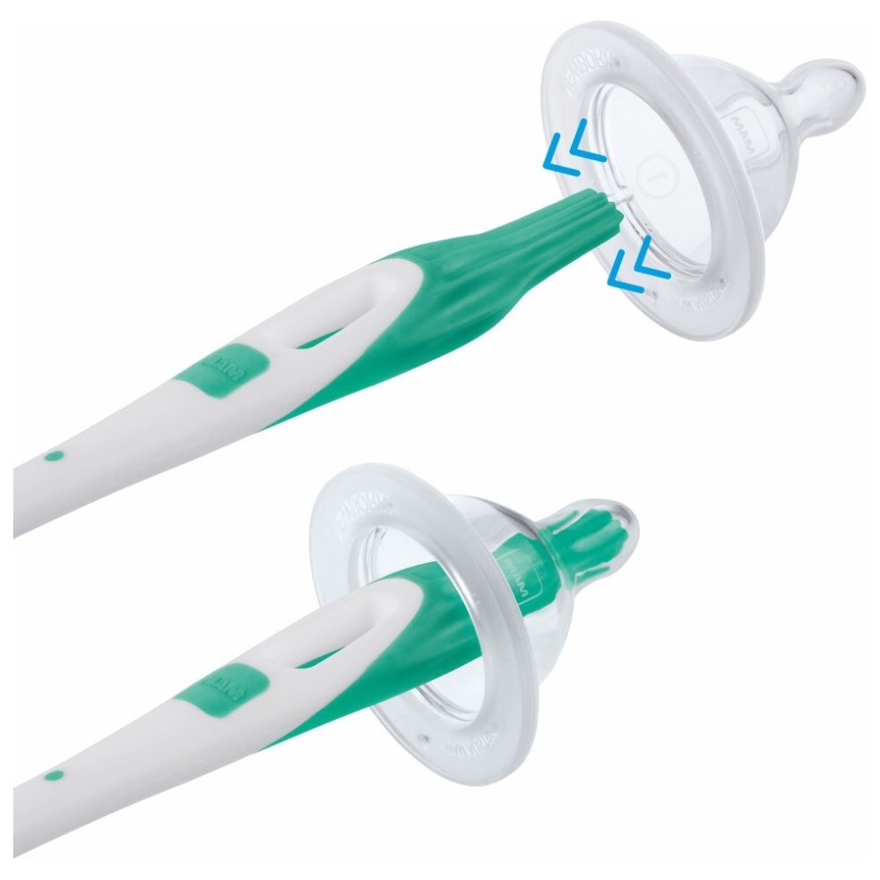 MAM ščetka za stekleničke mehka in cucelj yellow/green 670053 MAM ščetka za stekleničke mehka in cucelj yellow/green 670053