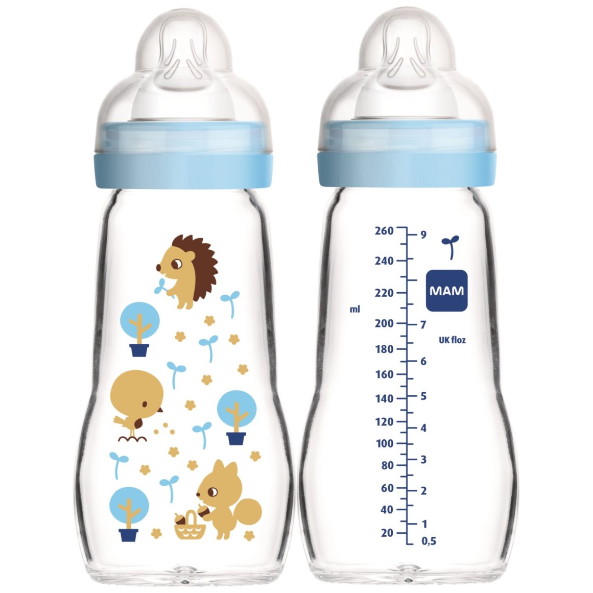 MAM staklena bočica 260 ml 2+mj sort 638053