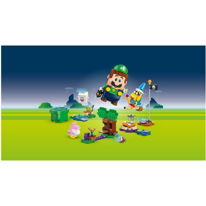 Kocke Super Mario Pustolovščine z interaktivno figuro Luigi 71440