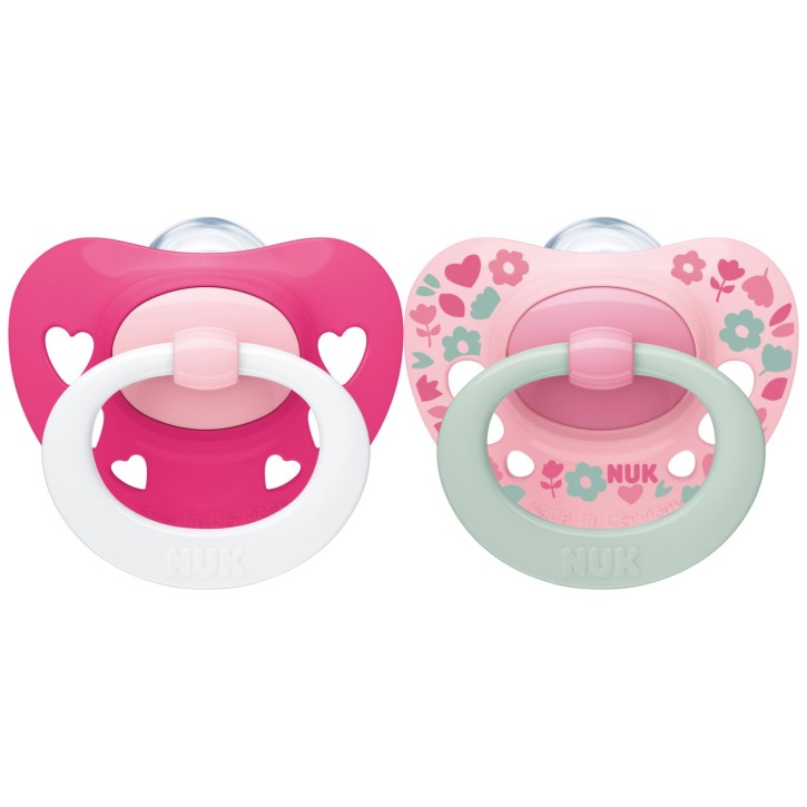 Nuk tolažilna duda - silikon Signature (18-36 m), 2 kosa multicolor