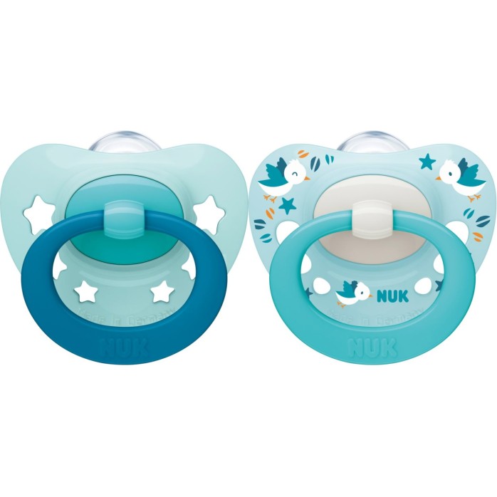 Nuk tolažilna duda - silikon Signature (6-18 m), 2 kosa multicolor
