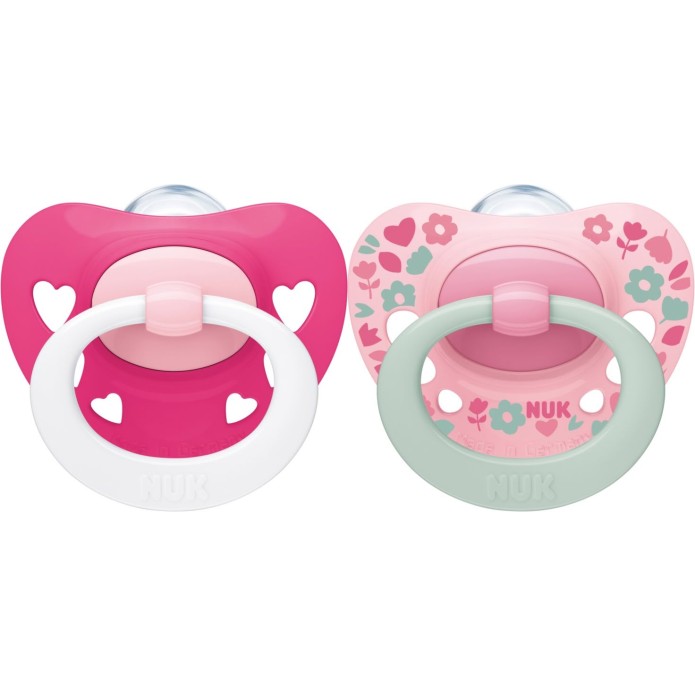 Nuk tolažilna duda - silikon Signature (6-18 m), 2 kosa multicolor