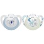 Nuk tolažilna duda - silikon Star Day & Night 0-6m  2/1