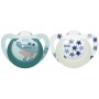 Nuk duda varalica  - silikon Star Day & Night 6-18 m, 2/1