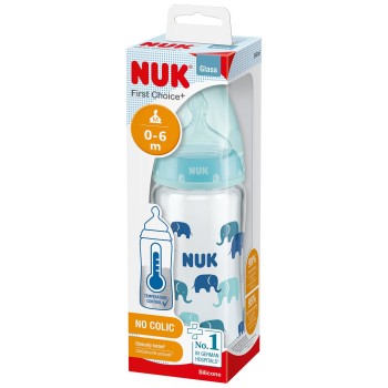 Steklenička steklena First Choice+ 240 ml, 0-6 m