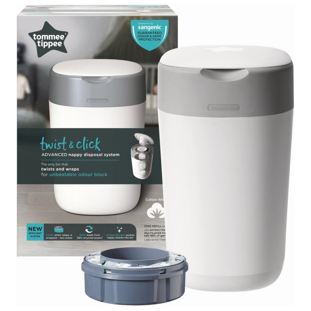 Koš za plenice Twist&Click White Koš za plenice Twist&Click White