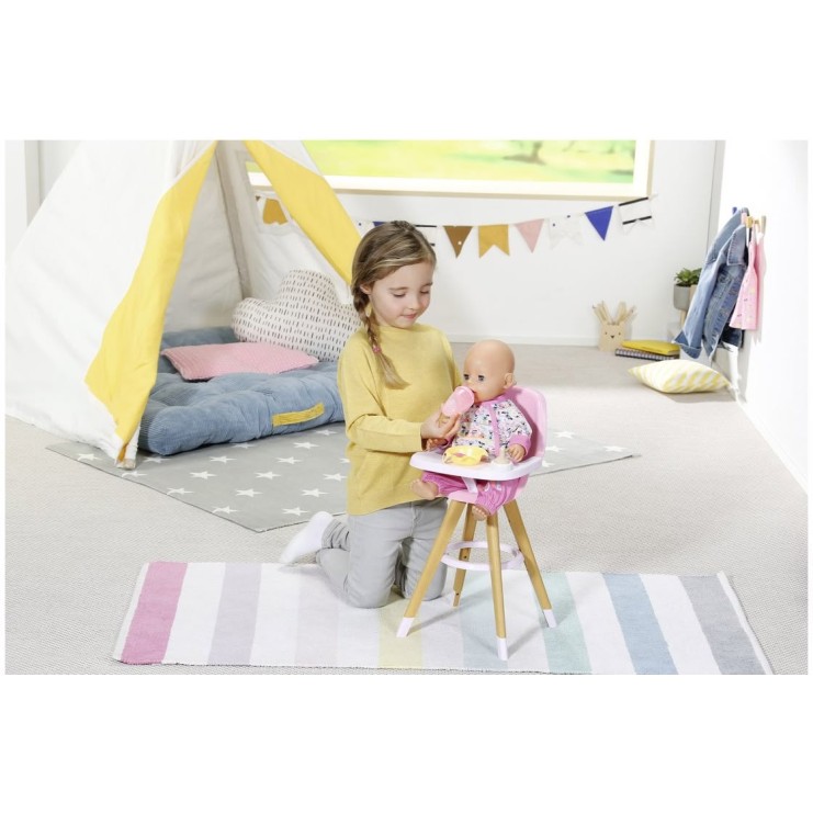 Zapf Baby Born leseni stolček za hranjenje