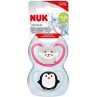 Nuk tolažilna duda - silikon Space s3 (18-36), 2 kos/box