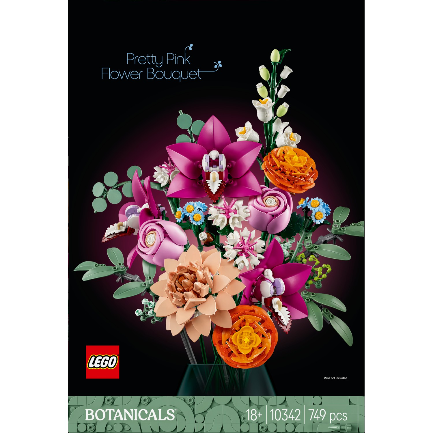 LEGO® Botanicals 10342 Čudovit šopek z rožnatimi cvetovi