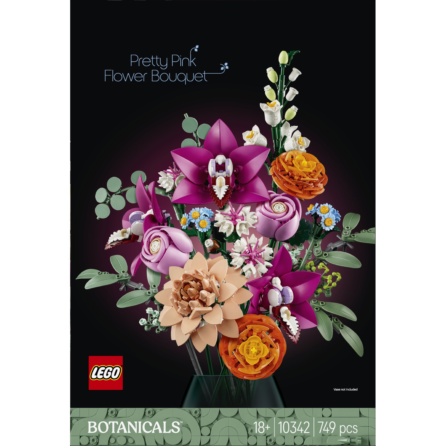 LEGO® Botanicals 10342 Čudovit šopek z rožnatimi cvetovi