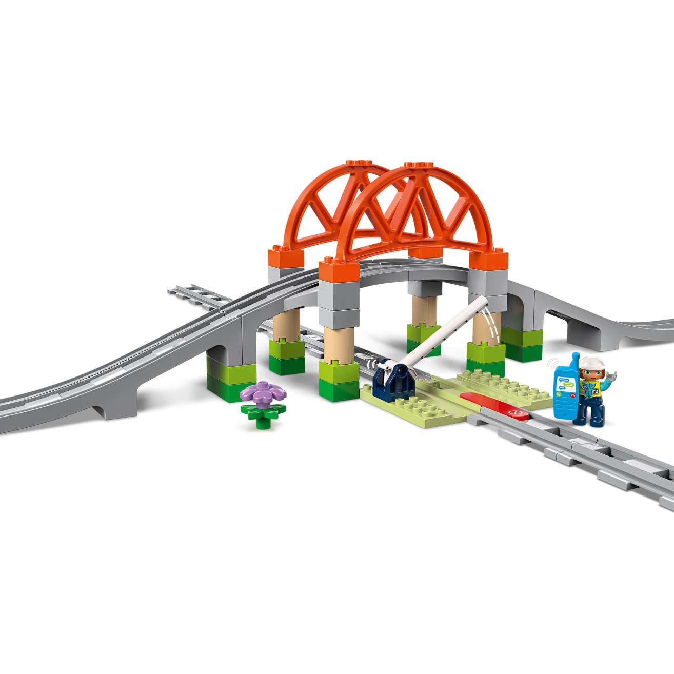 Kocke Duplo Razširitveni komplet železniški most in tiri 10426
