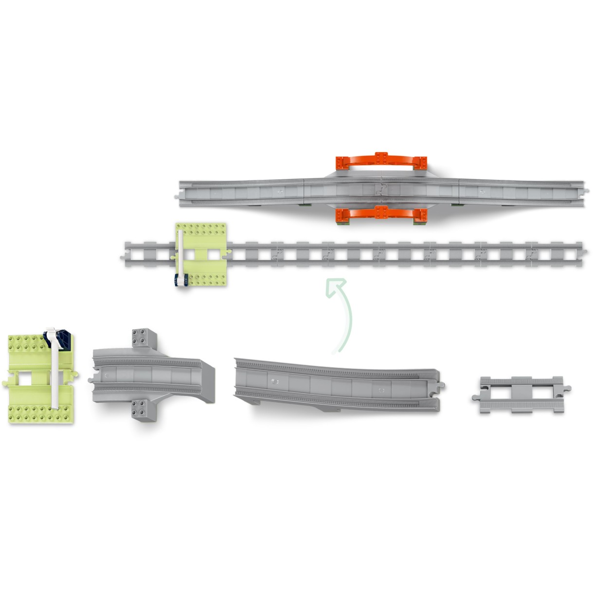 Kocke Duplo Razširitveni komplet železniški most in tiri 10426